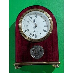 Vintage 2000 Maytag San Diego Employee Award Desk Clock Rosewood Finish ~6" Tall